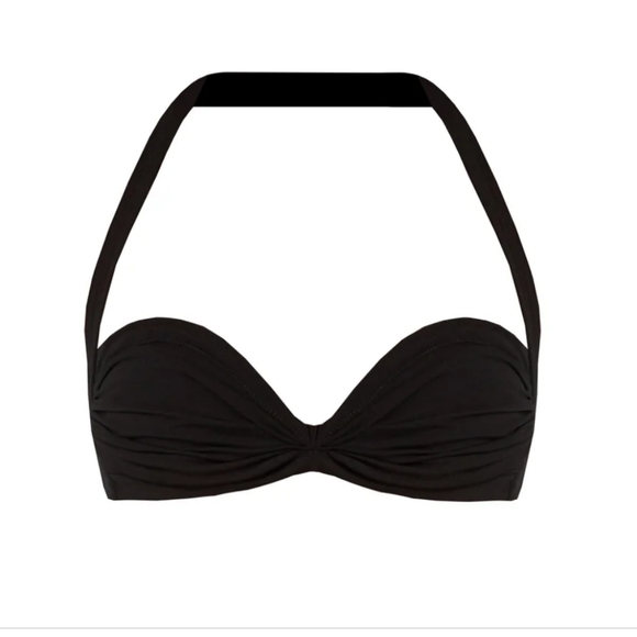 Norma Kamali | Bill Swim Top in Black - Picture 3 of 7